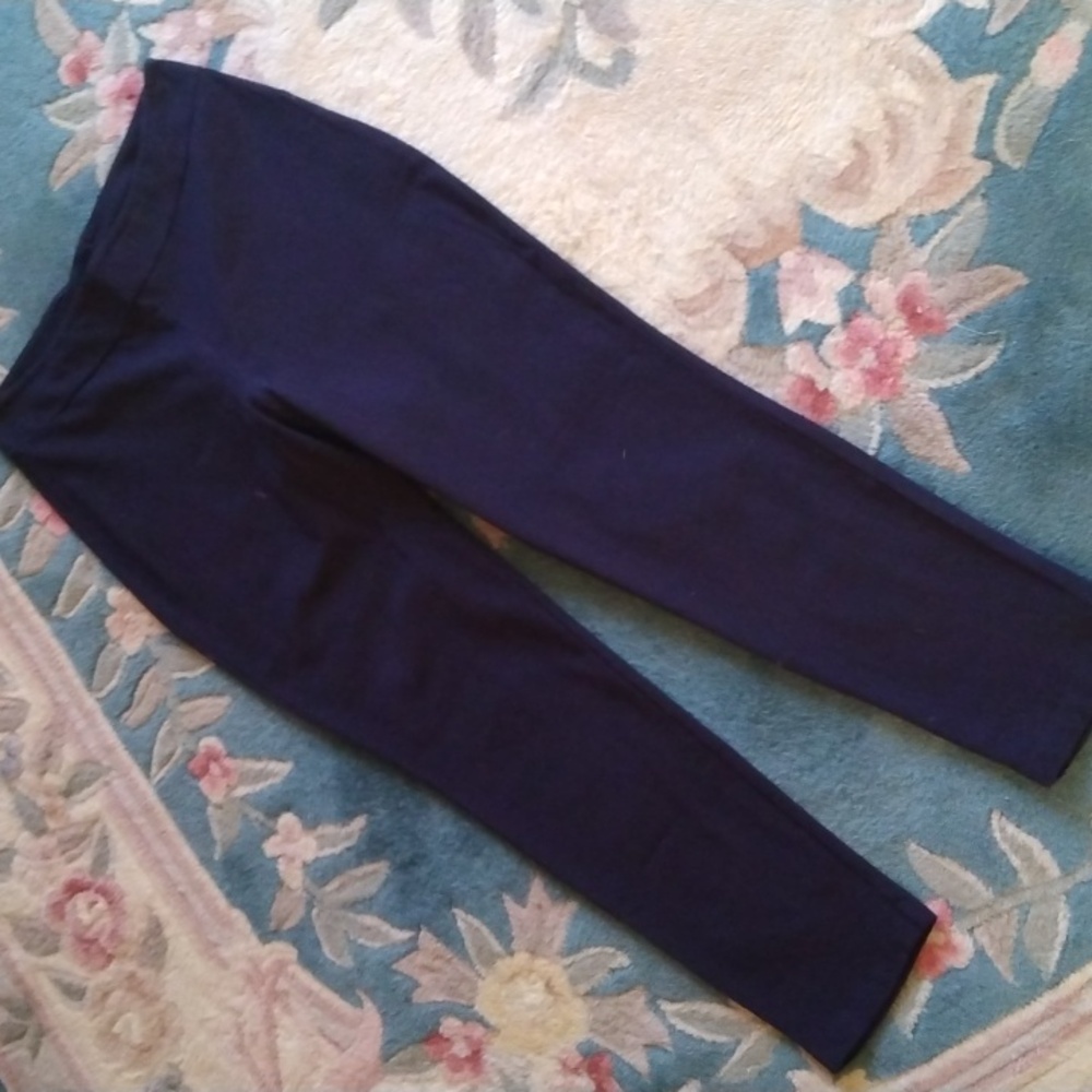 WOMEN WITH CONTROL NWOT NAVY LEGGINGS MEDIUM